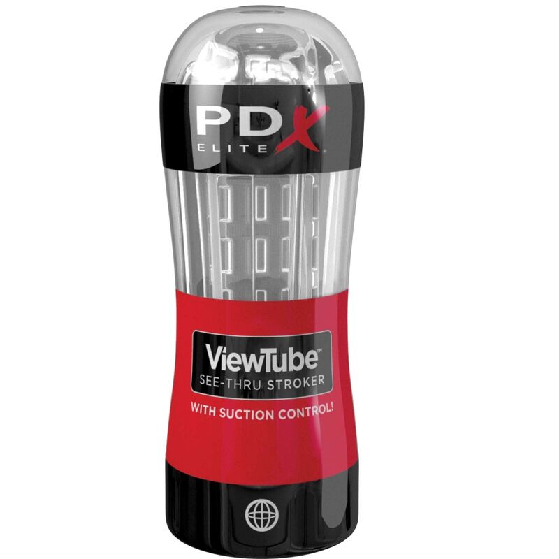 PDX ELITE - MASTURBATORE STROKER VIEWTUBE CONTROL ASPIRAZIONE TRASPARENTE