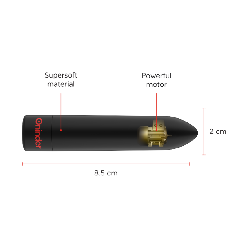 ONINDER - BERLIN VIBRATORE BULLET NERO 9 MODALIT 8,5 X 2 CM - APP GRATUITA