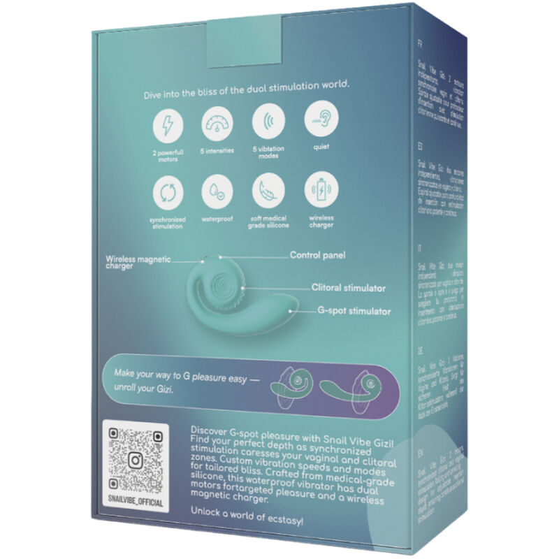 SNAIL VIBE - GIZI DUAL STIMOLATORE TURCHESE