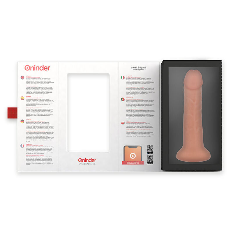 ONINDER - DILDO VIBRATORE PICCOLO BOGOT 9 VELOCIT NATURALE 17.5 CM -O- 4 CM - APP GRATUITA