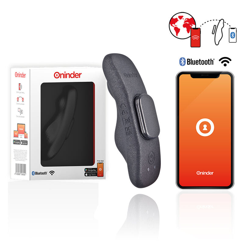 ONINDER - VIBRATORE RICARICABILE MANILA PANTY 9 VELOCIT 9.6 CM X 2.6 CM - APP GRATUITA