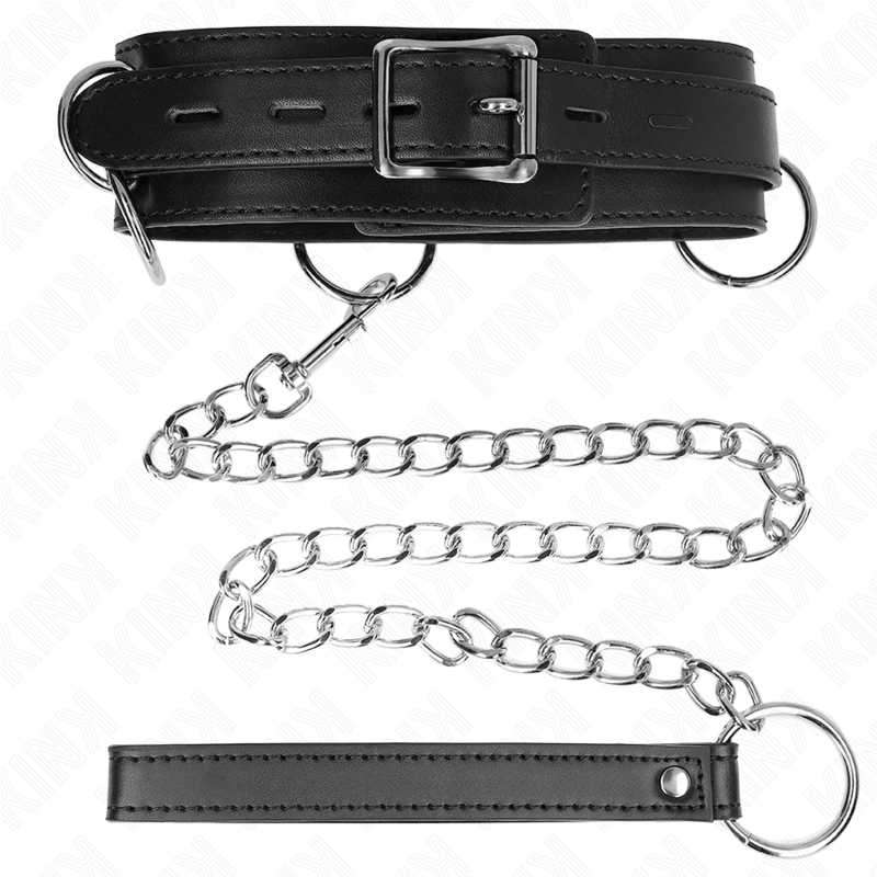 KINK - COLLANA SCHIAVIT 3 ANELLI CON CINTURINO 80 CM 53 X 5 CM