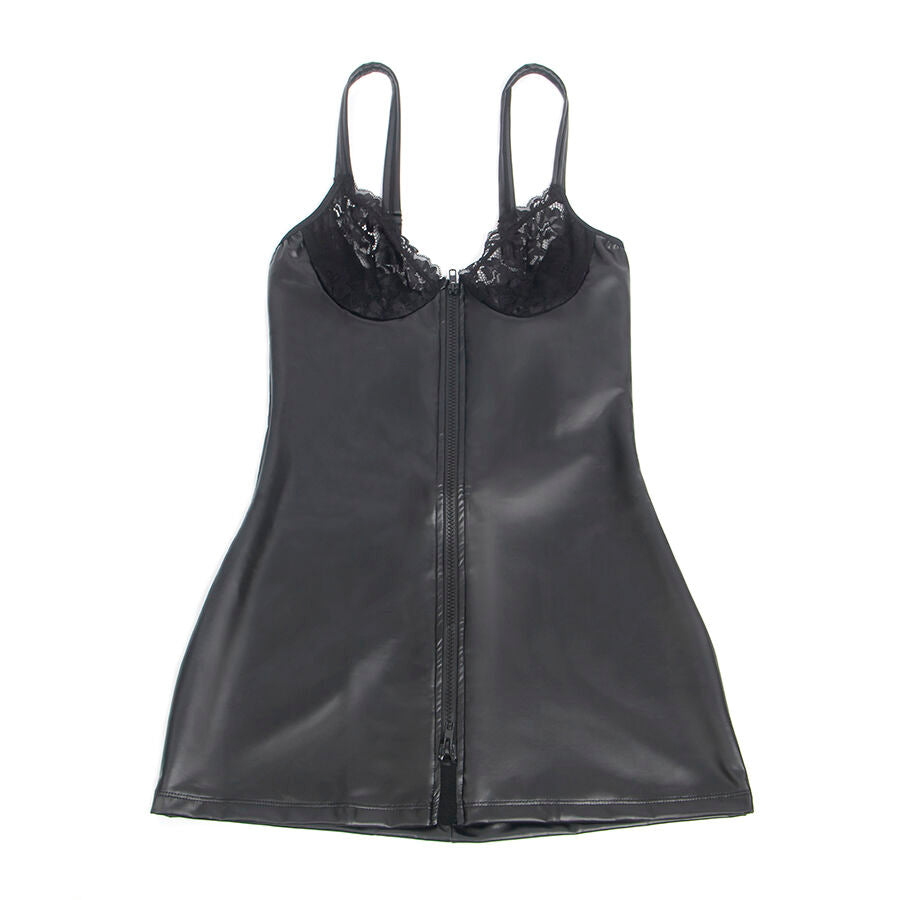 SUBBLIME - 957575 ABITO IN PELLE CON ZIP NERO L/XL