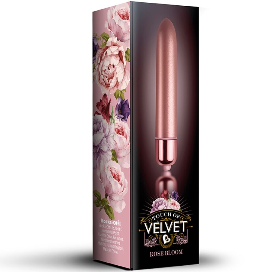 ROCKS-OFF - VIBRANTE BULLET TOUCH OF VELVET ROSE BLOOM 10 VELOCIT