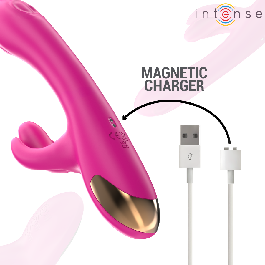 INTENSE - VIBRATORE MULTIFUNZIONE CONIGLIO BRITNEY 23 CM ROSA