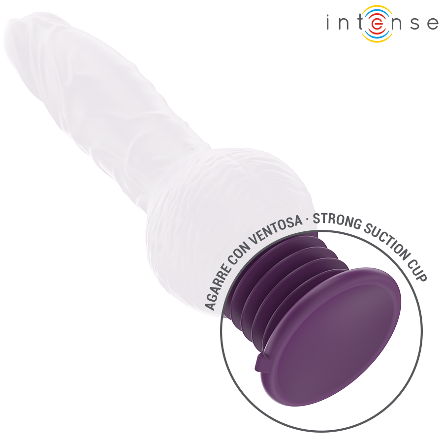 INTENSE - VIBRATORE MULTIFUNZIONE TATUM CON VIBRAZIONE SU E GI 24 CM VIOLA
