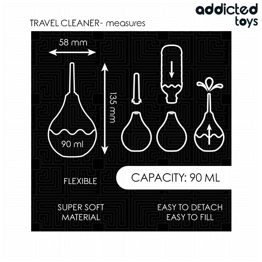 ADDICTED TOYS - DETERGENTE ANALE DA VIAGGIO TAGLIA S 90 ML