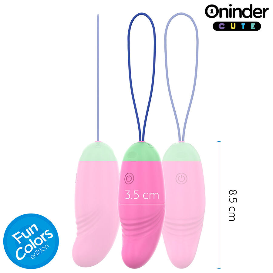 ONINDER CUTE - UOVO IN SILICONE VIBRANTE-ROTANTE A 360 PER AMARE IL PIACERE - APP GLOBALE GRATUITA