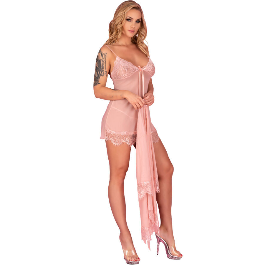 LIVCO CORSETTI FASHION - HYEONA 1710 BABYDOLL + PERIZOMA ROSA S