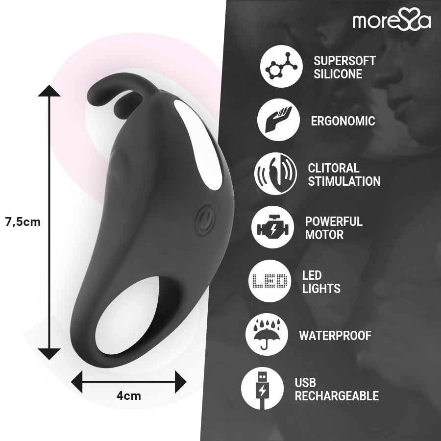 MORESSA - BRAD PREMIUM SILICONE RICARICABILE NERO