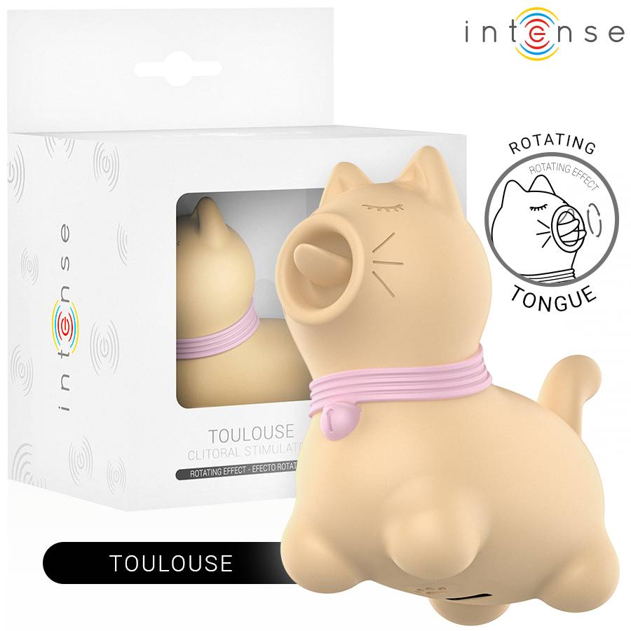 INTENSE - STIMOLATORE TOLOSA CON LINGUA ROTANTE A 360 GIALLO
