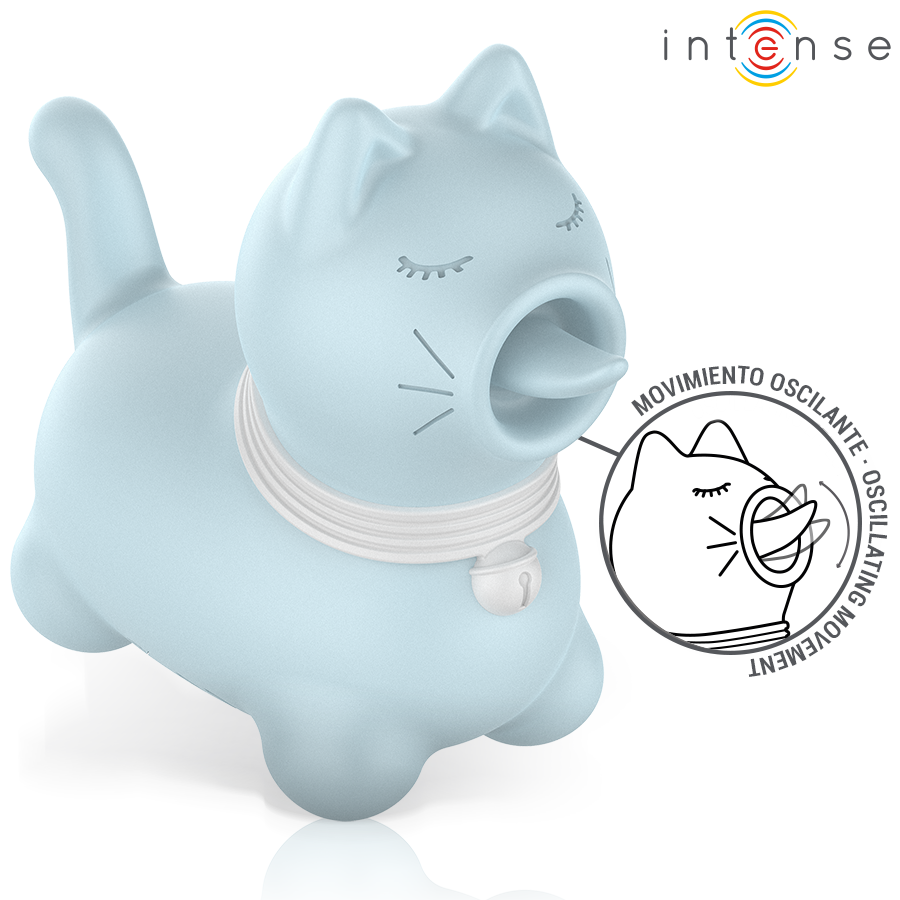 INTENSE - STIMOLATORE DUCHESS CON LINGUA ROTANTE 360 BLU