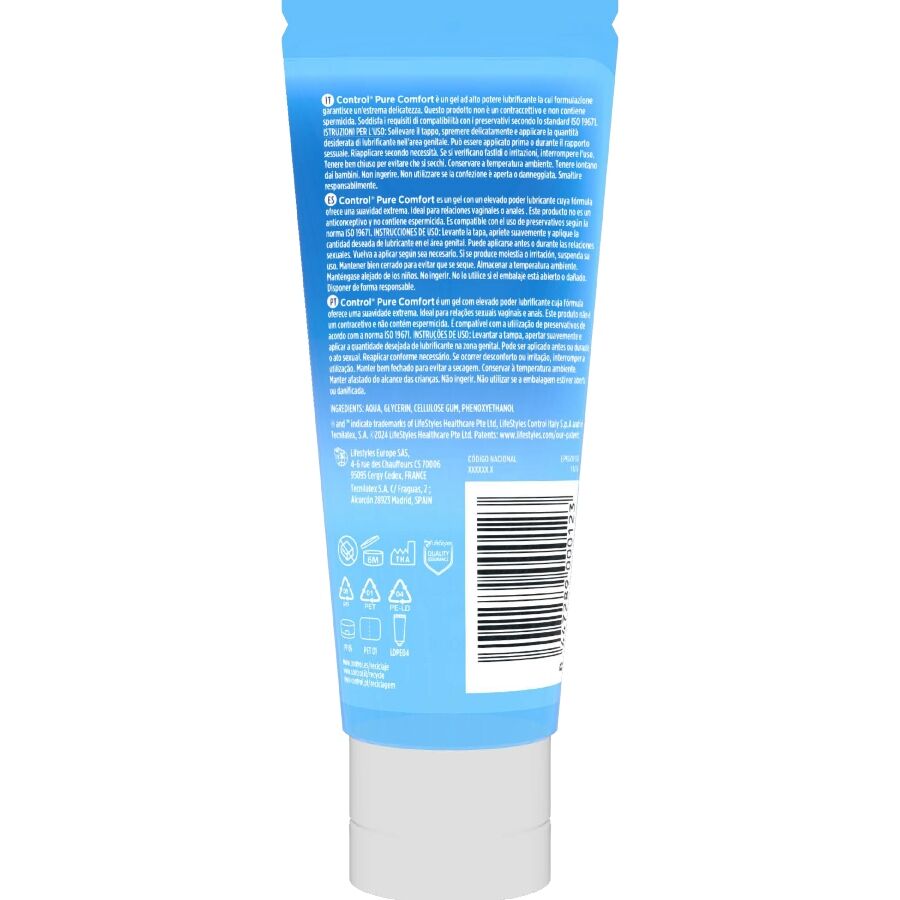 CONTROL - LUBRIFICANTE IDRATAZIONE INTENSA PURE COMFORT 80 ML