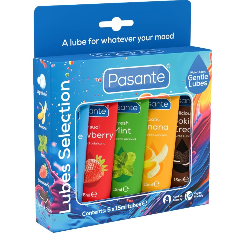 PASANTE - CONFEZIONE LUBRIFICANTI AROMI ASSORTITI 5 UNIT X 15 ML