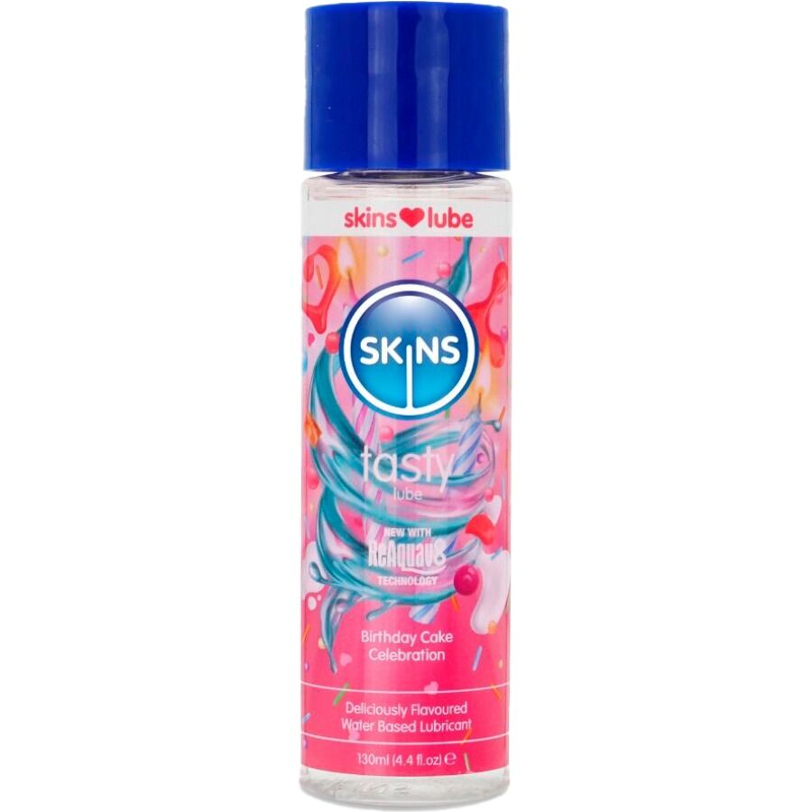 SKINS - LUBRIFICANTE GUSTOSO A BASE D'ACQUA PER TORTA DI COMPLEANNO 130 ML