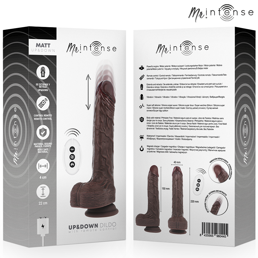 MR INTENSE - MATT REALISTICO MULTIFUNZIONE CON VIBRAZIONE SU E GI TELECOMANDO 22 CM -O- 4 CM