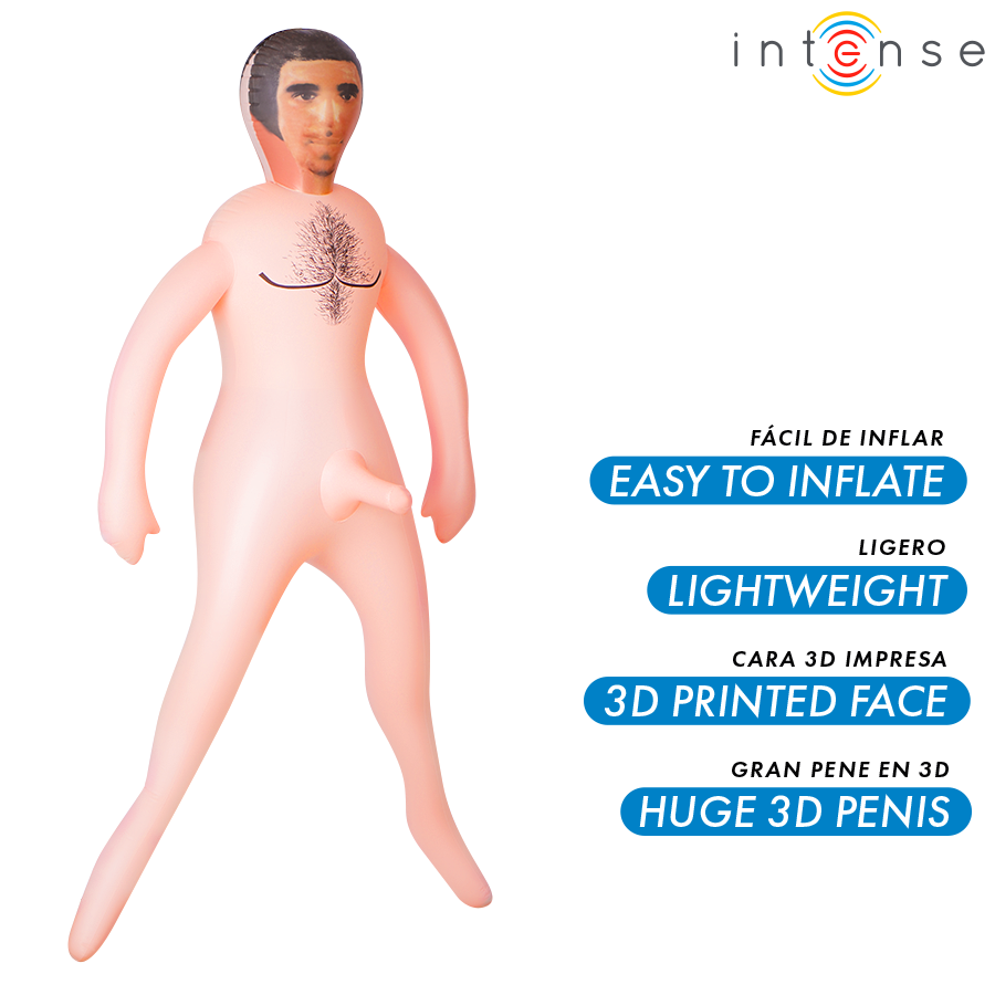 INTENSE DOLLS - BAMBOLA GONFIABILE ANTHONY CON PENE 3D