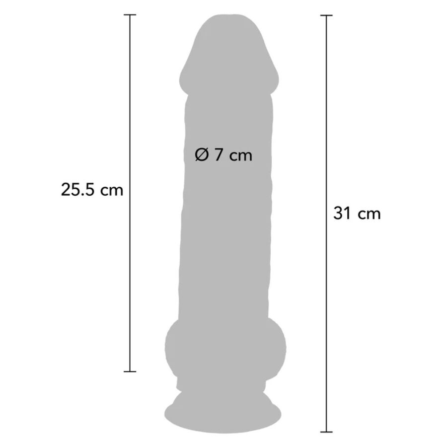 GET REAL - PENE REALISTICO DELUXE CON TESTICOLI EXTRA SPESSI 31 CM