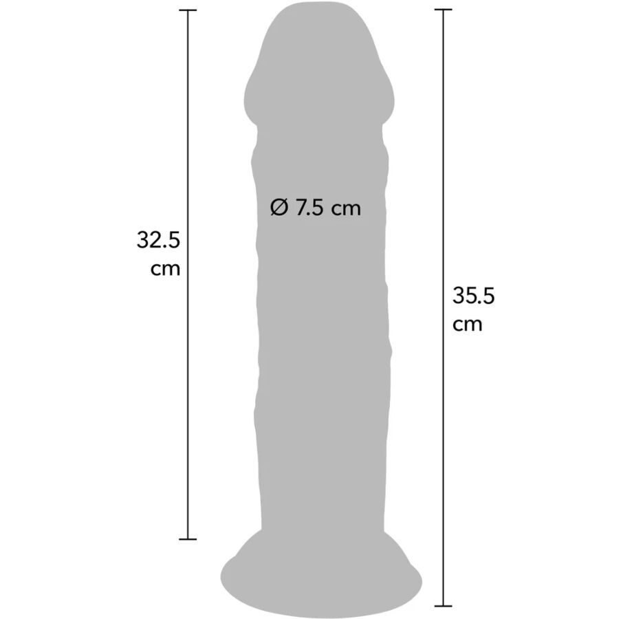 GET REAL - DONG DELUXE IN TPE A DOPPIA DENSIT 35,5 CM