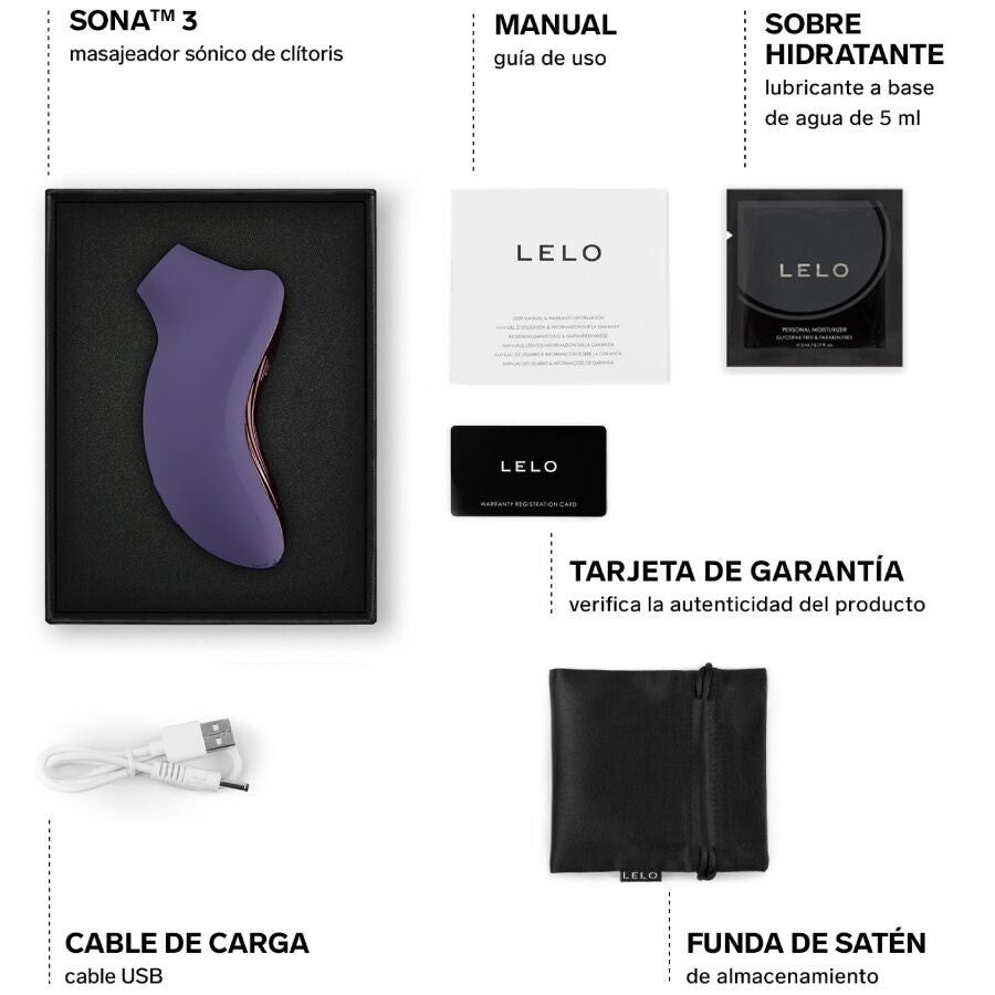 LELO - SONA 3 MASSAGGIATORE CLITORIDEO SONICO CYBER PURPLE