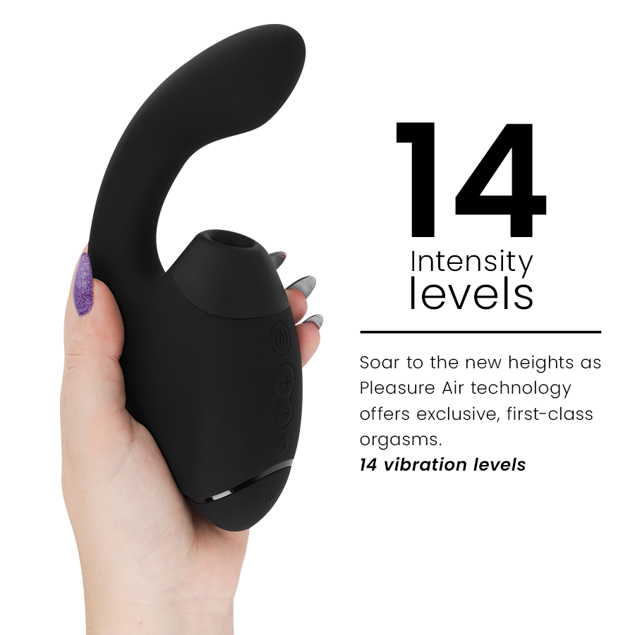 WOMANIZER - DUO NEXT STIMOLATORE DOPPIO CLITORIDEO E PUNTO G NERO