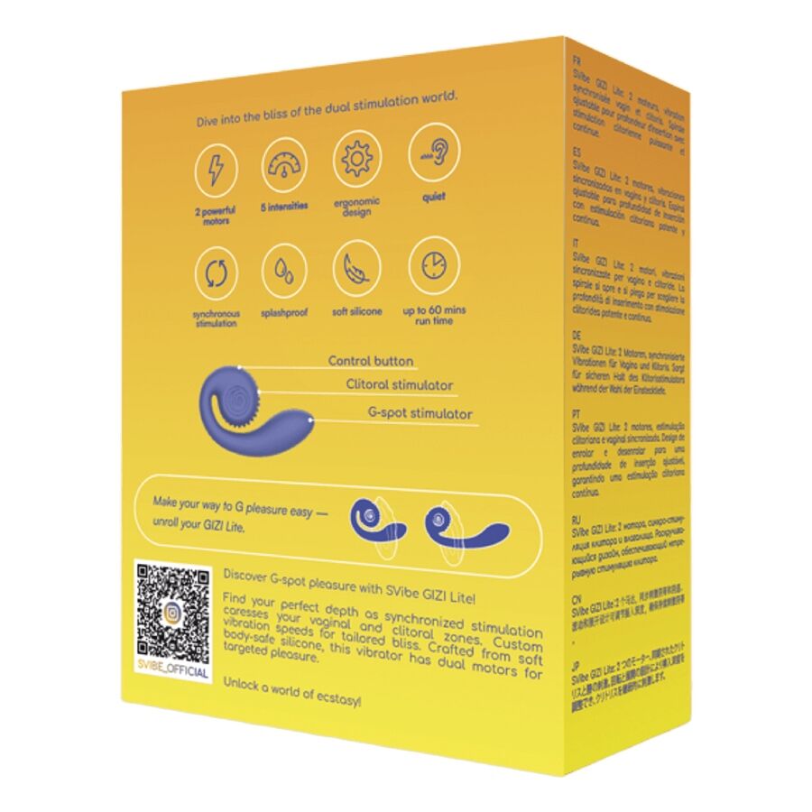 SNAIL VIBE - VIBRATORE VIOLA GIZI LITE DOPPIO PUNTO G E CLITORIDEO
