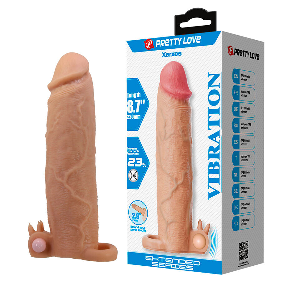 PRETTY LOVE - XERXES GUAINA PER PENE CON STIMOLATORE CLITORIDEO E VIBRAZIONE