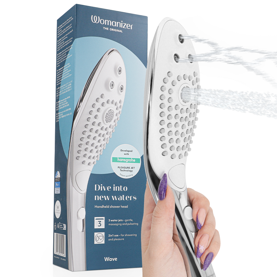 WOMANIZER - SOFFIONE DOCCIA STIMOLANTE CLITORIDEO WAVE CROMATO