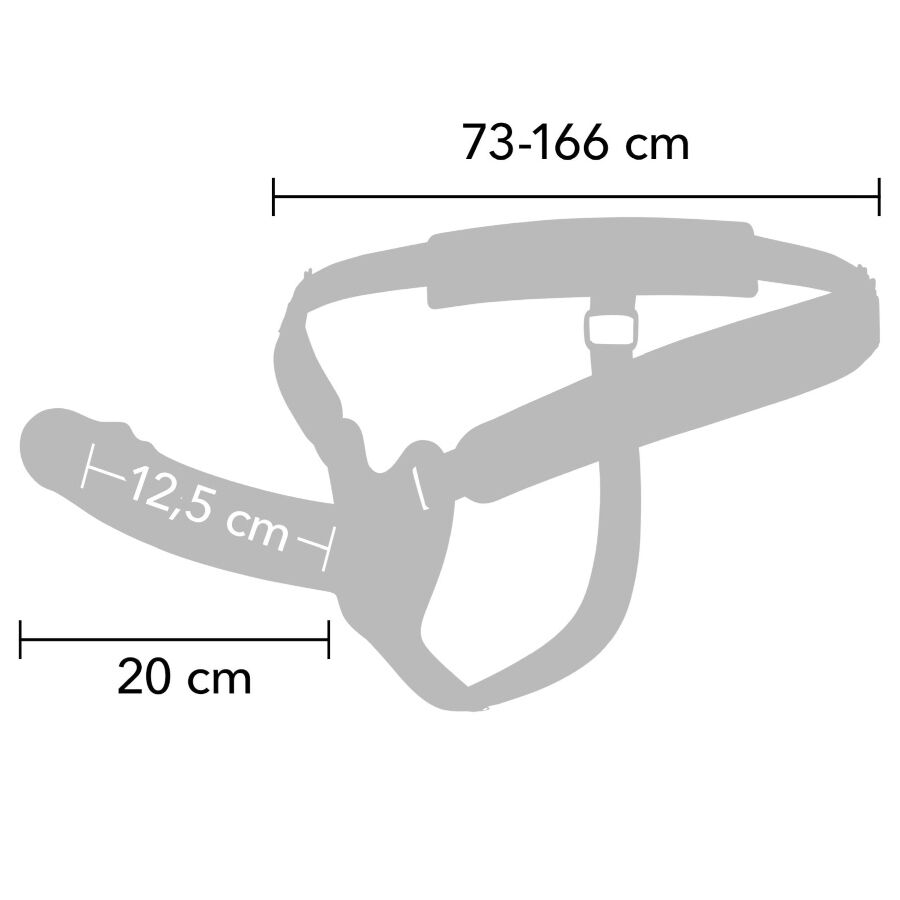 HIDDEN DESIRE - INFERNO VIBRANTE GUAINA PER PENE STRAP-ON 20 CM