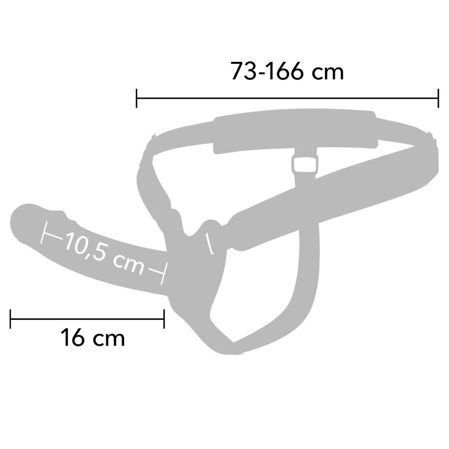 HIDDEN DESIRE - INFERNO GUAINA PER PENE CON STRAP-ON 16 CM