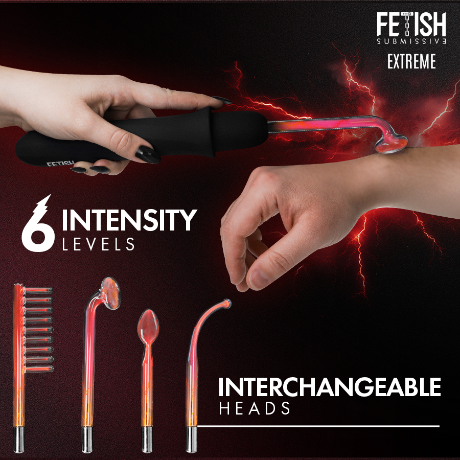 FETISH SUBMISSIVE - VIBRADOR WAND ELECTROESTIMULACIN ALTA FRECUENCIA