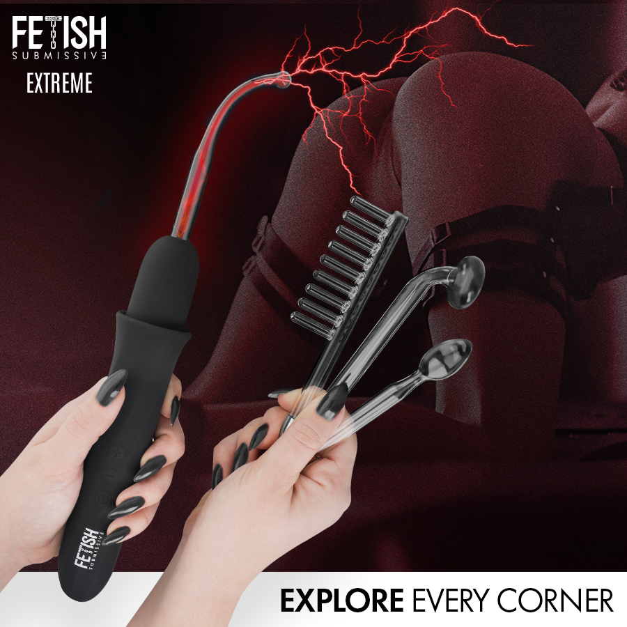 FETISH SUBMISSIVE - VIBRADOR WAND ELECTROESTIMULACIN ALTA FRECUENCIA