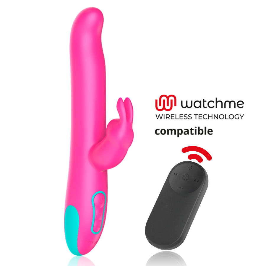 HAPPY LOKY - PLUTO VIBRATORE RABBIT E ROTATORE + TELECOMANDO WATCHME