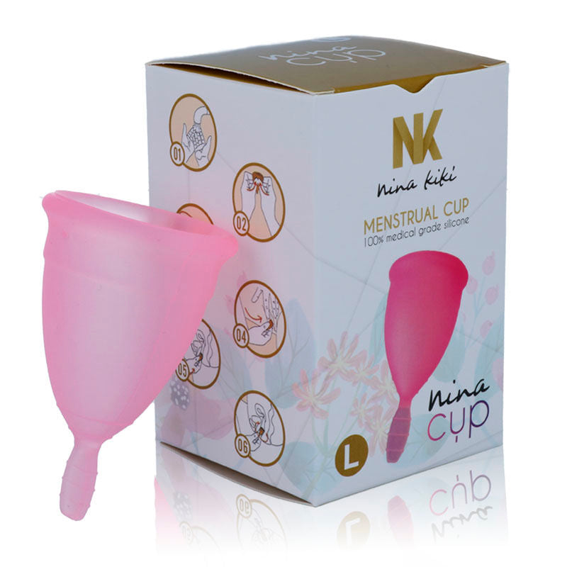 NINA KIK - COPPA MESTRUALE ROSA - TAGLIA L