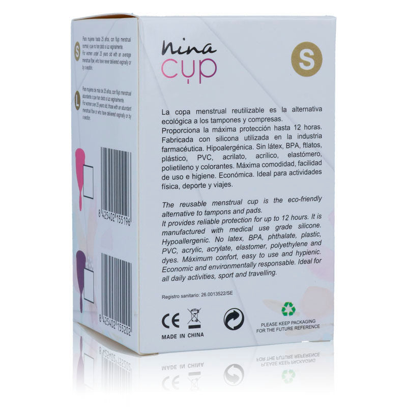 NINA KIK - COPPA MESTRUALE ROSA - TAGLIA S