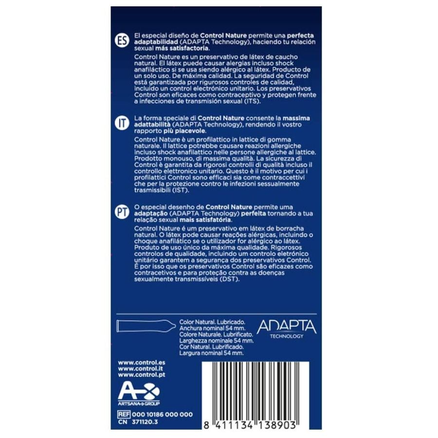 CONTROL - PRESERVATIVI ADAPTA NATURE 12 UNIT
