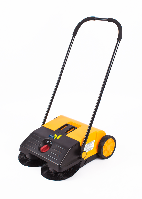 Garden Friend Spazzatrice Manuale 55cm in ABS, EVA e metallo spazzole regolabili in altezza colore giallo/nero 60x57x116h cm