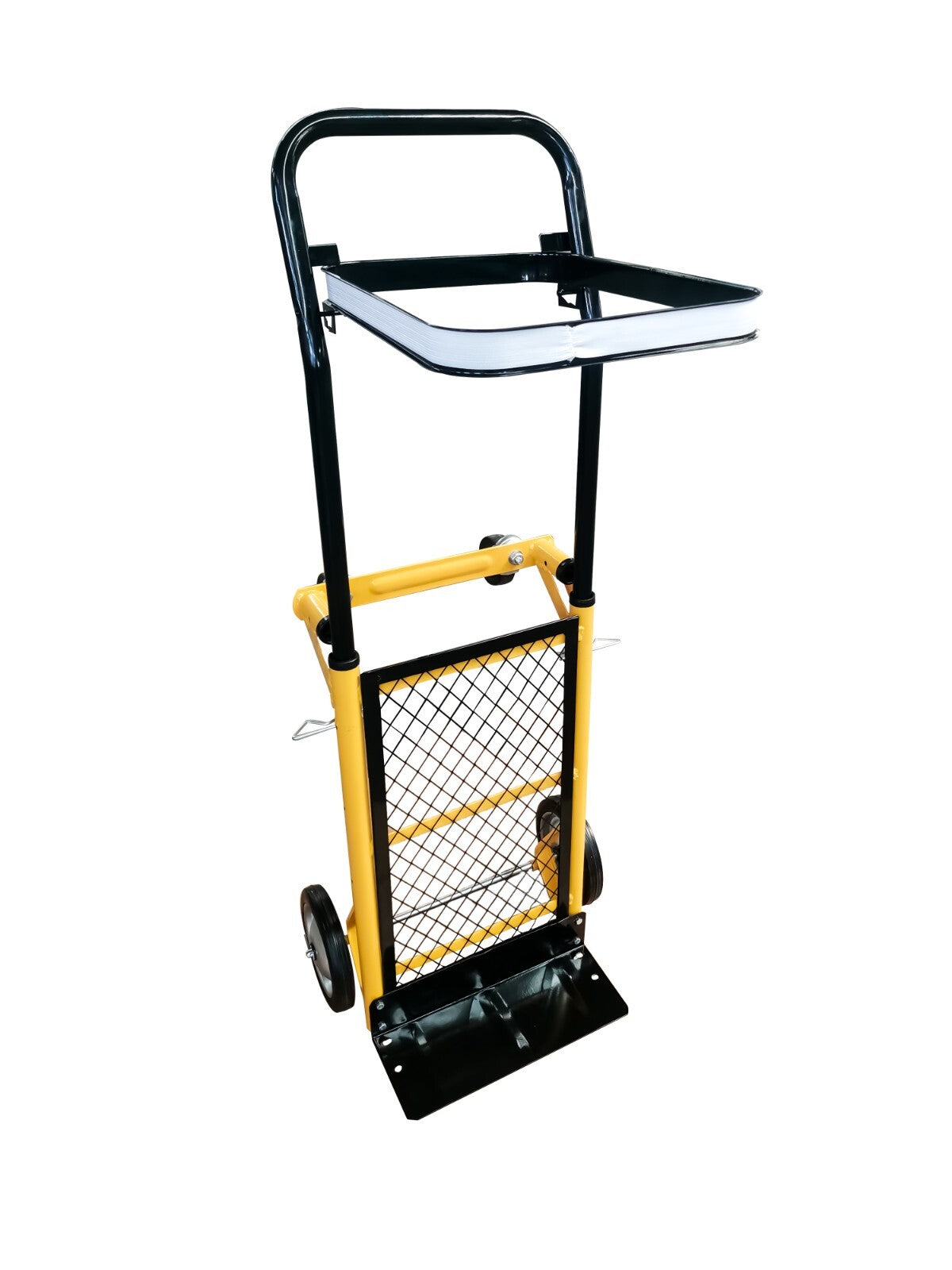 Carrello multifunzione misure prodotto 99x38x31 cm misure pala 30x15,5 cm dotato di due ruote in gomma da 6" e due ruote pivottanti da 2" Portata 45 kg