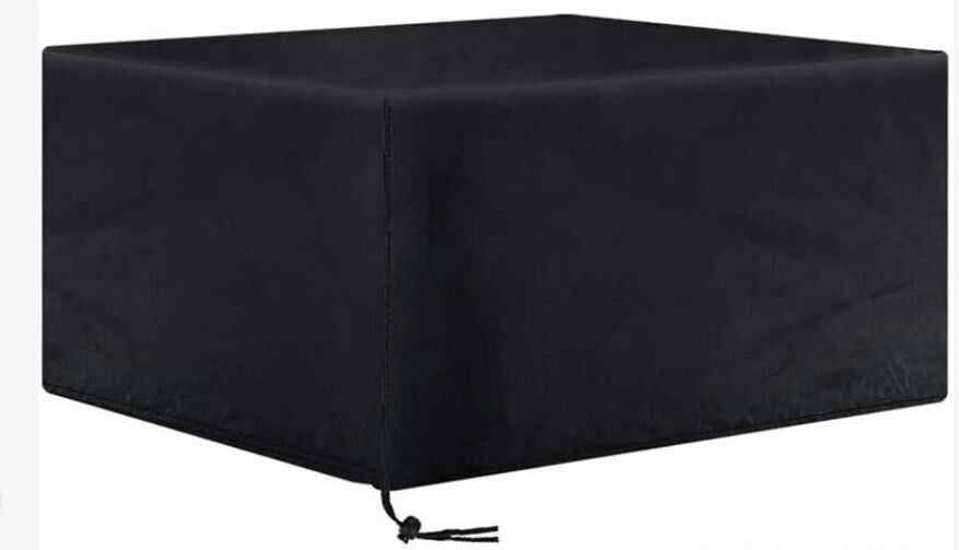 Copertura protettiva di colore nero per tavolo e quattro sedie in 210D Oxford PU Misure: 165x140x90 cm Resistente all'acqua, alla polvere e ai raggi UV