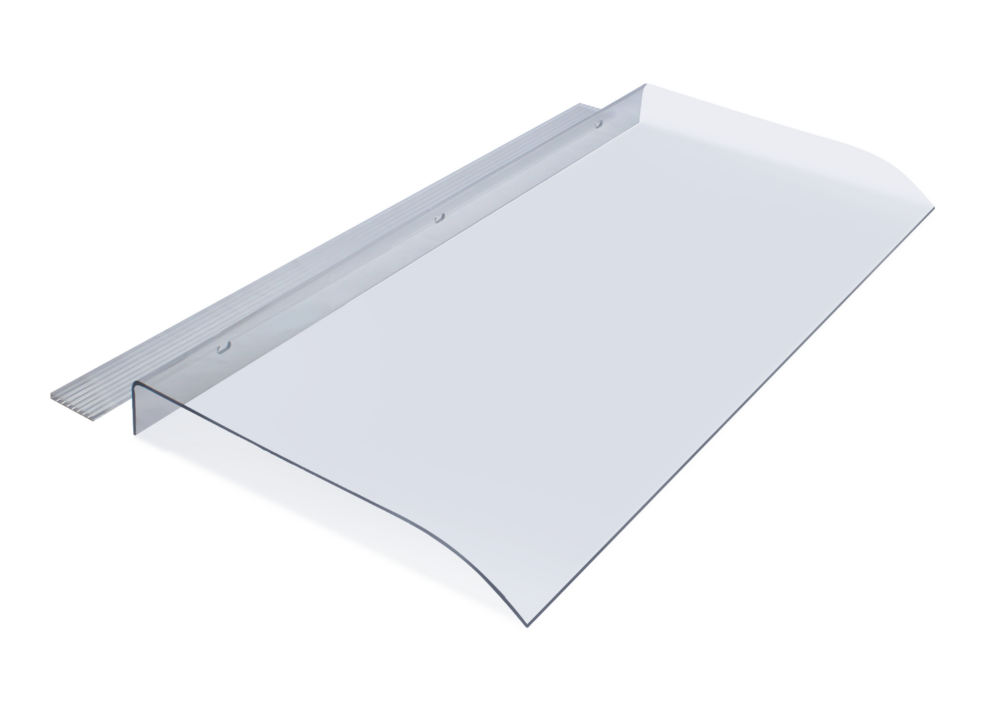 Pensilina trasparente 50x120 cm copertura in policarbonato solido 3,5 mm Retro supporto alveolare trasparente 5,2 mm