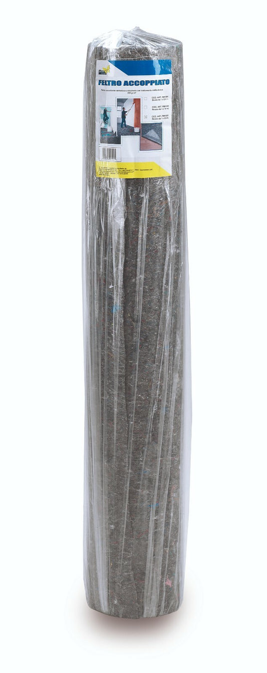 Garden Friend Feltro accoppiato con antiscivolo in polietilene Rotolo da 1x25 m Grigio scuro